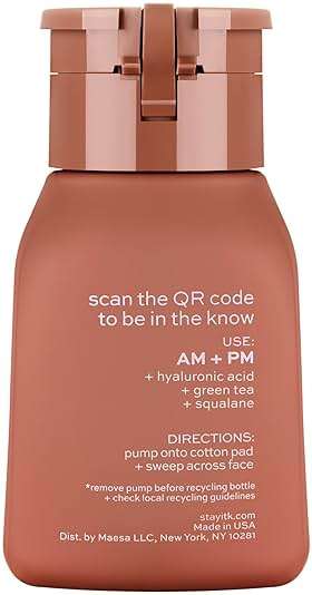 ITK Hydrating Hyaluronic Acid Milky Face Toner for Dry Skin + Redness with Green Tea + Squalane - Prep, Tone + Calm Skin for Women - Soothing Vegan Moisturizing Facial Toner - 5 oz. - Image 2