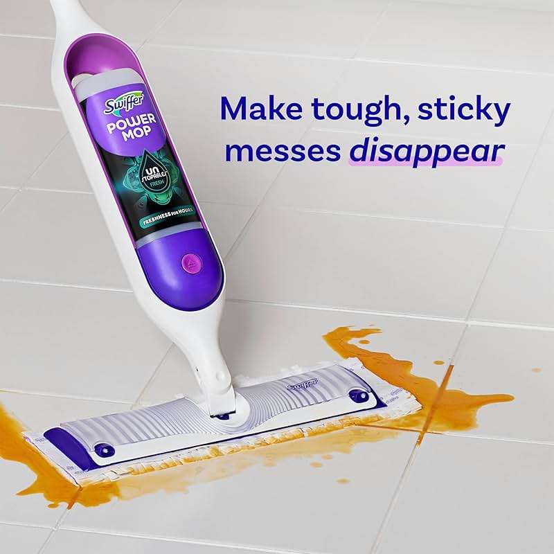 Swiffer PowerMop Floor Cleaning Solution with Unstopables Fresh Scent, PowerMop Refills, Floor Cleaner for Mopping, 25.3 fl oz, 2 Pack - Image 5