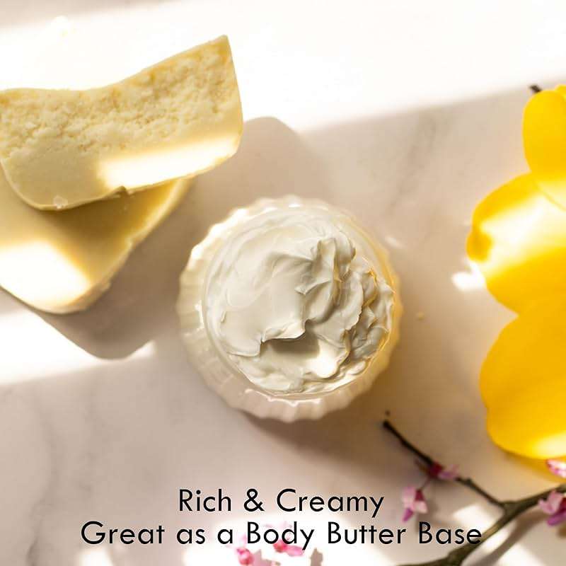 Refined Shea Butter Unscented - 100% Pure African Shea Butter for Hair & Dry Skin - Use for Soap Base, Face & Body Moisturizer, for DIY Whipped Body Butter & Lip Balm 1 LB Bar - Image 2