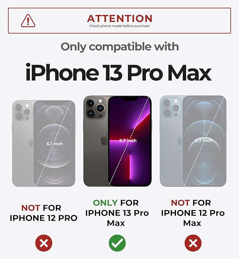 Dexnor for iPhone 13 Pro Max Case with Camera Cover, Compatible with MagSafe, Built-in Screen Protector, Heavy-Duty Shockproof Full-Body Rugged Protective Magnetic Cover with Kickstand, Blue - Image 2