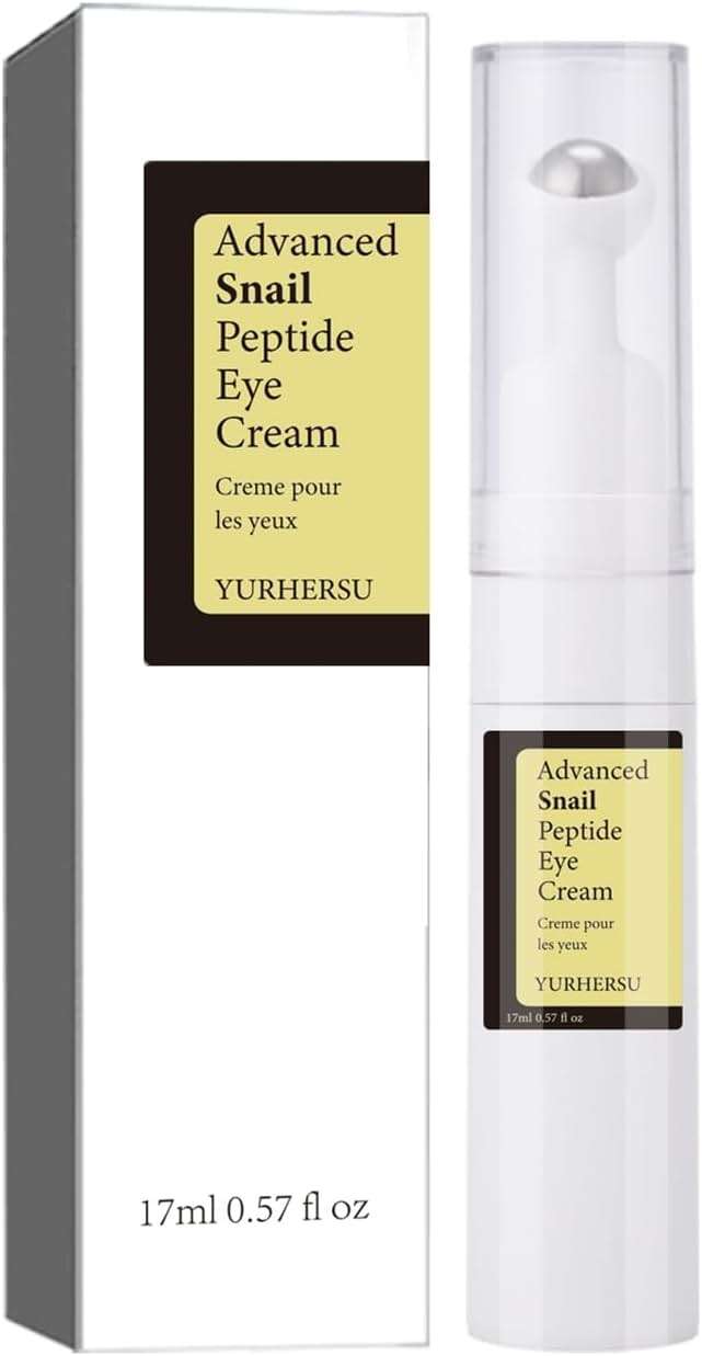ELCHHIRSCH Snail Peptide Under Eye Cream with 73% Snail Mucin & 2% Nicotinamide for Dark Circles, Puffiness & Wrinkles, with 360° Massaging Roller Ball, 0.57 fl oz - Image 8