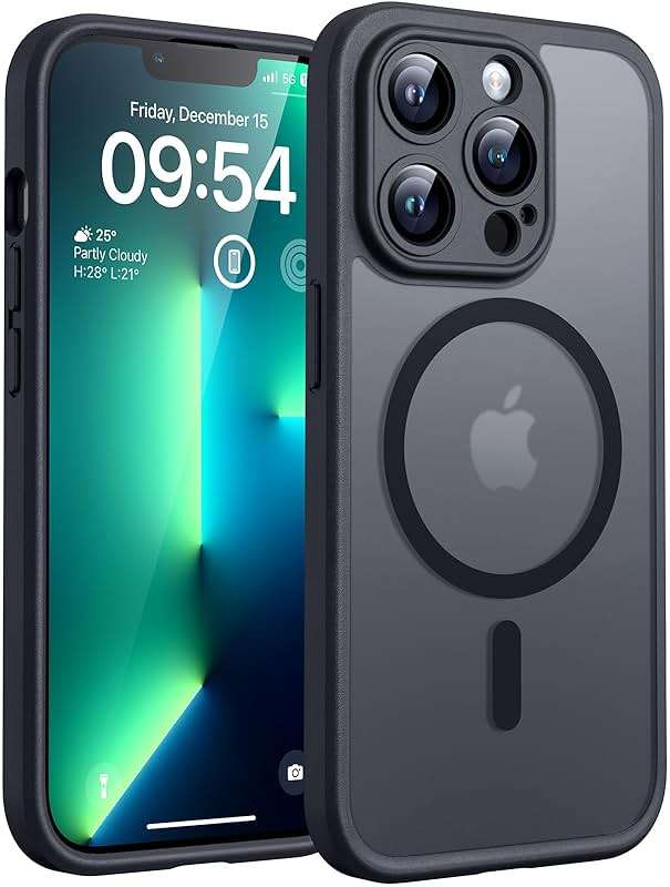 TOCOL for iPhone 13 Pro Max Case, Full Camera Protection, Drop Protection, Compatible with Magsafe, Matte Phone Case for iPhone 13 Pro Max 6.7 inch (Matte Black) - Image 1
