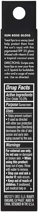 e.l.f. Sun Boss Gloss SPF 25, Pigmented Lip Gloss For A High-Shine Finish, Moisturizing & Conditioning Formula, Vegan & Cruelty-Free, Blush Much? - Image 6