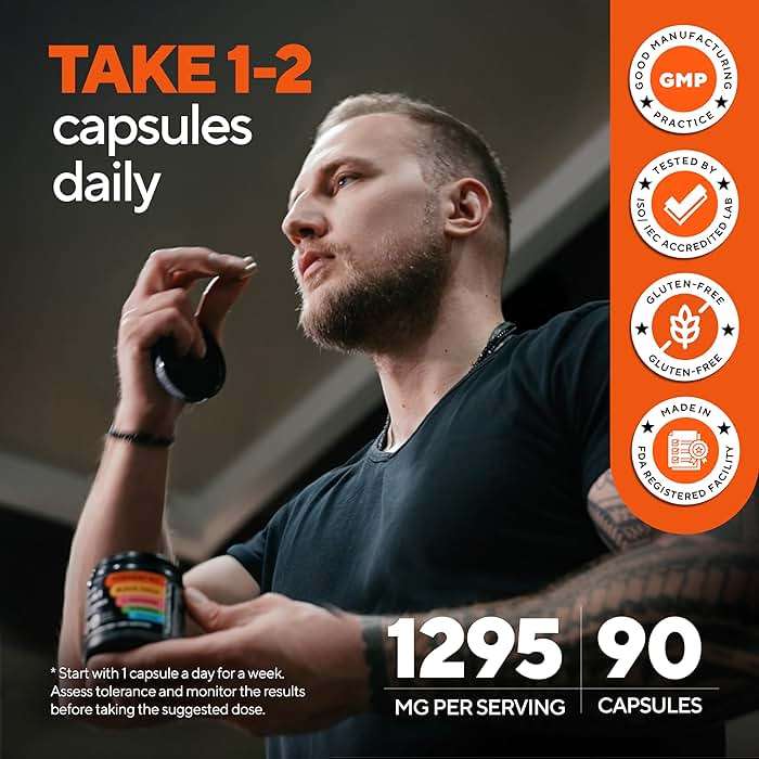 Vitamins for Men 20 in 1 - USA Made Advanced Complex with Tongkat Ali, Black Maca Root for Men, Zinc, Vitamin B12, Astragalus for Normal Energy Support - 90 Vegan Caps - Image 5