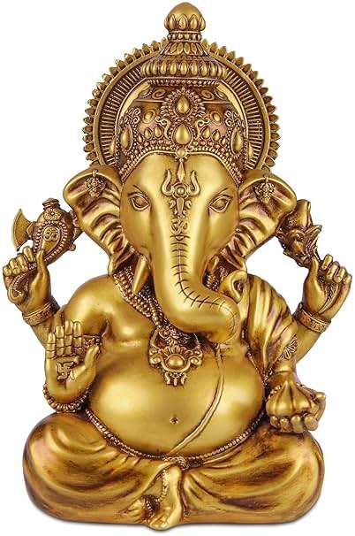Artarium Ganesha Idol for Car Dashboard Decorative Ganesh Murti for Diwali Pooja Vighnaharta Lord Ganesha Statue for Home Temple Decor and Spiritual Gift Height 3.5 Inch - Image 3