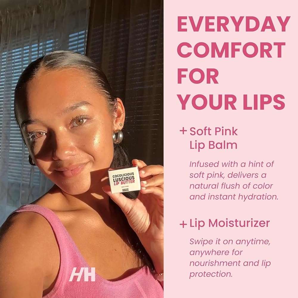 100% Natural Tinted Lip Butter Sleeping Lip Mask Clean Petroleum Free Lip Moisturizer and Conditioner for Dry Lips Intensive Lip Balm and Lip Therapy Skin Care with Mango butter (Light Pink) - Image 2