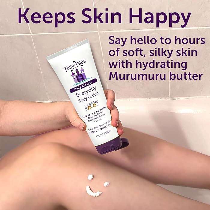 Fairy Tales Daily Cleanse Everyday Hydrating Kids Lotion with Aloe, Nourishing Body Lotion for Girls & Boys, Hydrate Dry and Sensitive Skin with Avocado and Murumuru Butter - 8 oz. - Image 8
