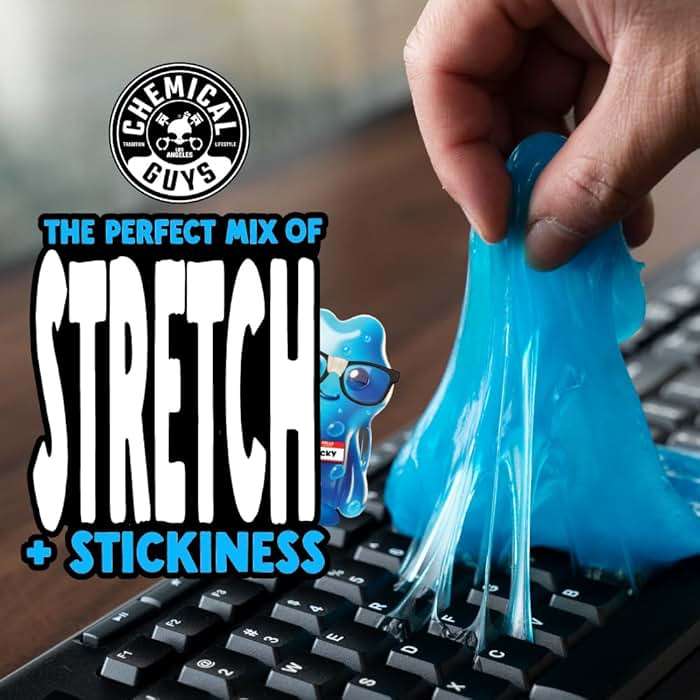 Chemical Guys Sticky Icky Car Cleaning Gel, Green Apple, Interior Car Cleaner, Reusable Automotive Crevice & Interior Dust Cleaner for Air Vents, Consoles, Cup Holders & Keyboards, 4 Pack (100g Each) - Image 4