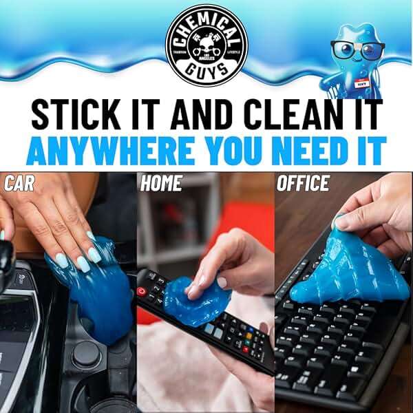 Chemical Guys Sticky Icky Car Cleaning Gel, Green Apple, Interior Car Cleaner, Reusable Automotive Crevice & Interior Dust Cleaner for Air Vents, Consoles, Cup Holders & Keyboards, 4 Pack (100g Each) - Image 6