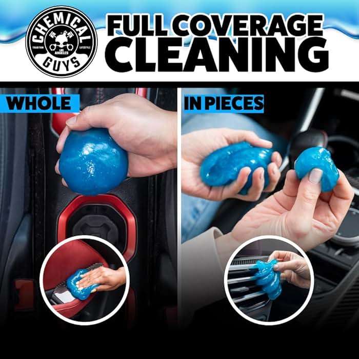 Chemical Guys Sticky Icky Car Cleaning Gel, Green Apple, Interior Car Cleaner, Reusable Automotive Crevice & Interior Dust Cleaner for Air Vents, Consoles, Cup Holders & Keyboards, 4 Pack (100g Each) - Image 7