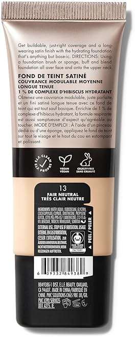 e.l.f. Soft Glam Foundation, Medium Coverage, Long-Lasting & Buildable Foundation For A Smooth, Satin Finish, Vegan & Cruelty-Free, 13 Fair Neutral - Image 7