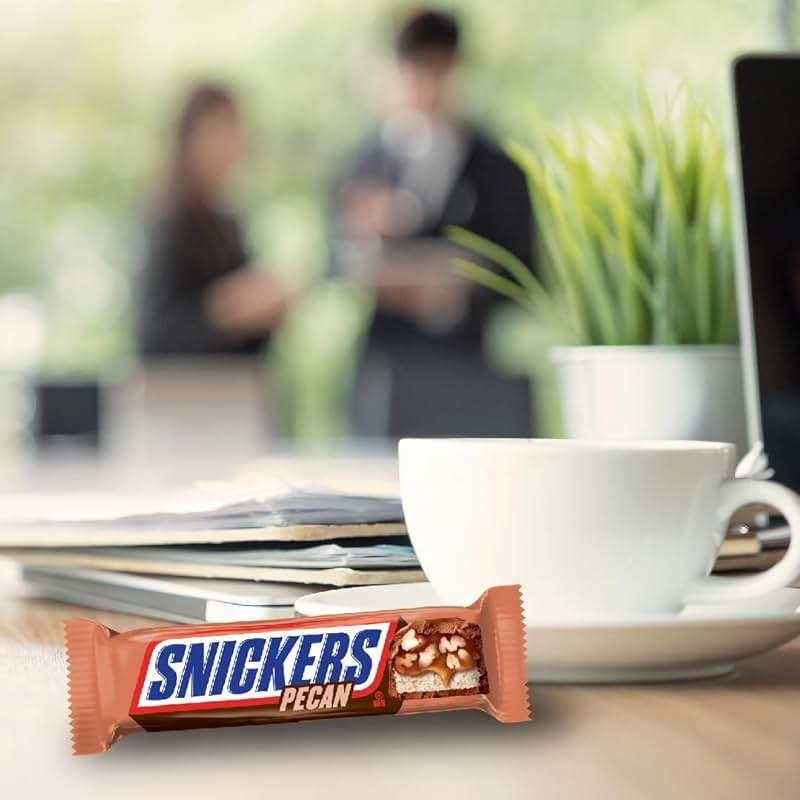 SNICKERS Pecan Milk Chocolate Candy Bar - Full Size Bars, Bulk Box Individually Wrapped, 24-Pack, 33.8 oz - Image 5
