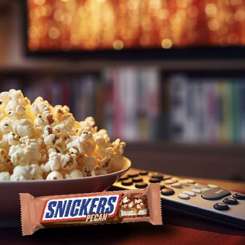 SNICKERS Pecan Milk Chocolate Candy Bar - Full Size Bars, Bulk Box Individually Wrapped, 24-Pack, 33.8 oz - Image 7