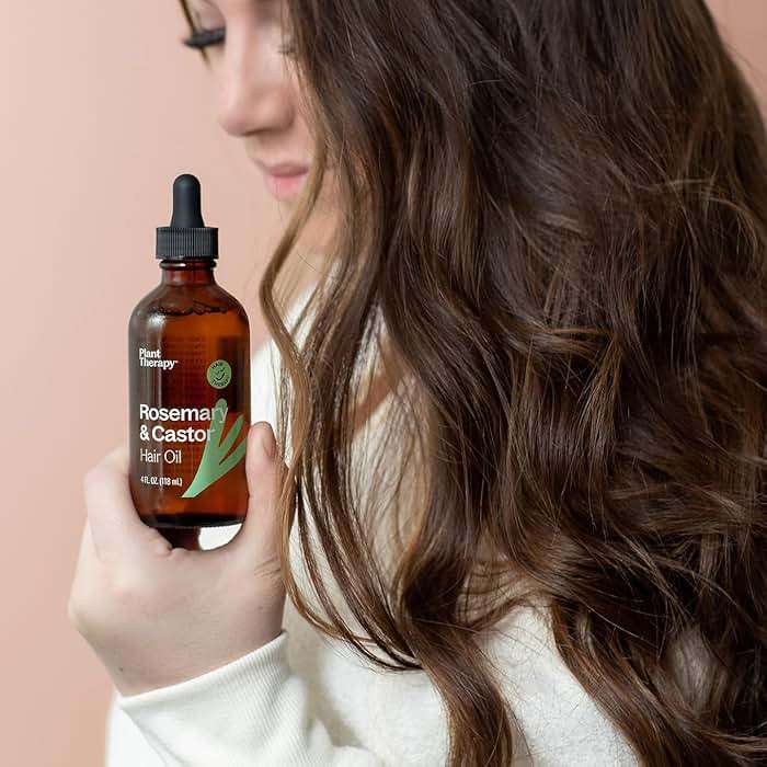 Plant Therapy Rosemary & Castor Oil - 4 oz Hair Treatment for Growth, Shine, Softness, Healthy Scalp & Hair Mask - Image 5