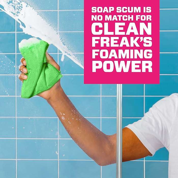 Mr. Clean Clean Freak Foaming Bathroom Surface Cleaner Multi-Surface Spray Starter Kit and Refill Bundle, Grapefruit Scent, 64 fl oz - Image 3