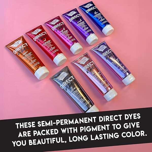 Color Lux Direct Vibes Semi-Permanent Hair Color, Blue, Vibrant & Long-Lasting Shade, Ammonia-Free, Vegan, Sulfate-Free, Paraben-Free, 8 fl oz - Image 3