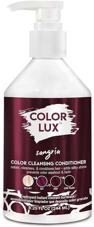 Color Lux Color Cleansing Conditioner, Sangria, 3-in-1 Buildable Color Depositing Formula, Vegan, Sulfate-Free, Paraben-Free, 8.25 oz - Image 1