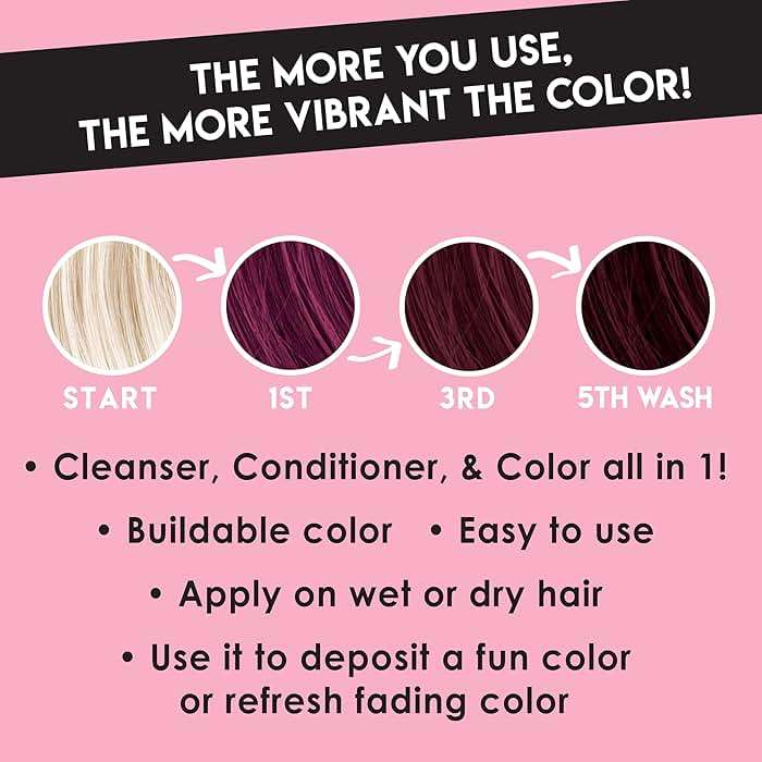 Color Lux Color Cleansing Conditioner, Sangria, 3-in-1 Buildable Color Depositing Formula, Vegan, Sulfate-Free, Paraben-Free, 8.25 oz - Image 2
