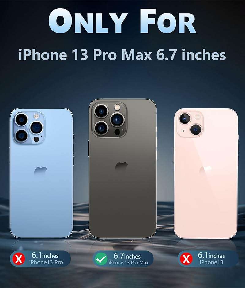 FNTCASE for iPhone 13 Pro-Max Case: Clear Magnetic Phone Cases Compatible with Magsafe Slim Anti Yellowing Military Grade Drop Protection Rugged Protective Transparent Cell Phone Cover (A-Clear) - Image 2