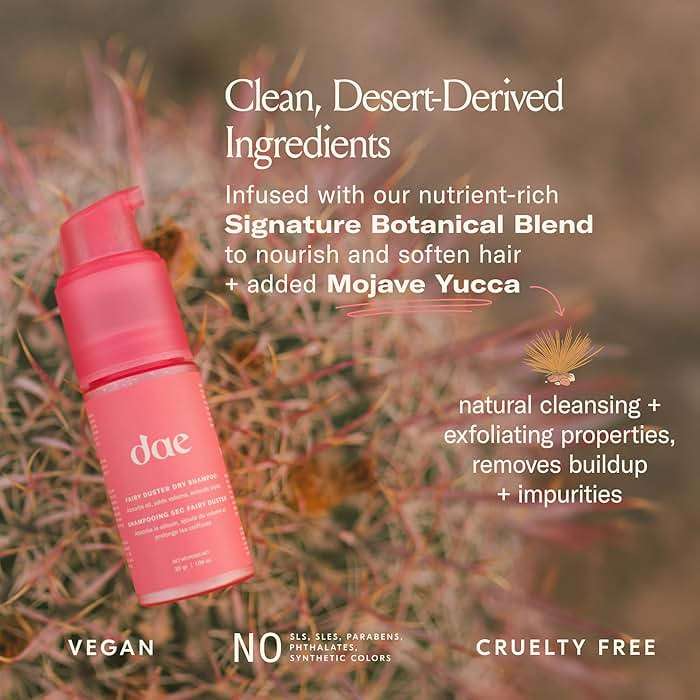DAE Fairy Duster Dry Shampoo Powder - Non-Aerosol Natural Ingredients, Absorbs Oil & Refreshes Roots - Image 7