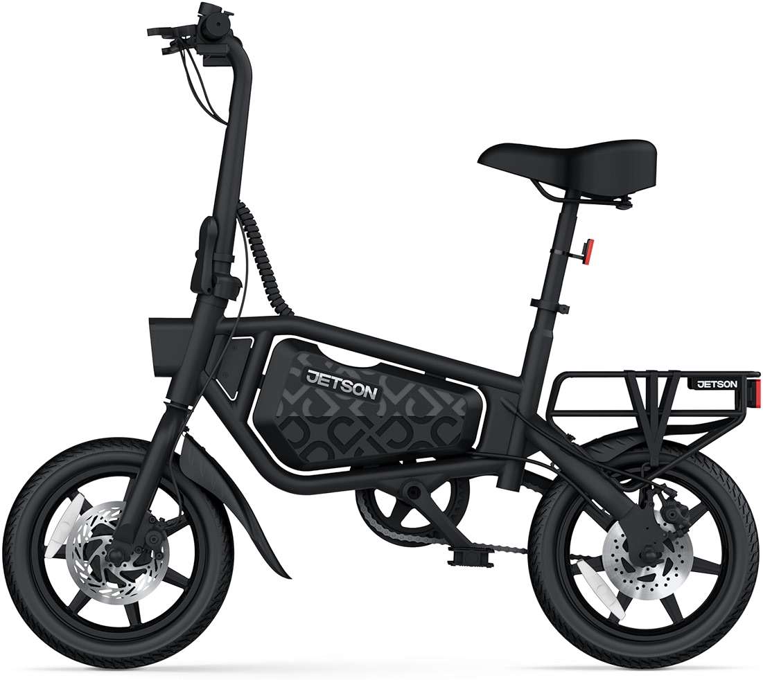 Jetson Bolt Electric Bike, Foot Pegs, Easy-Folding, Built-in Carrying Handle, Twist Throttle, Cruise Control, Up to 15.5 MPH, Range Up to 15 Miles, Ages 13+ - Image 1