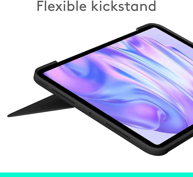 Logitech Combo Touch iPad Pro 11-inch (M4 & M5)(2024 & 2025) Keyboard Case - Detachable Backlit Keyboard with Kickstand, Comfortable Typing, Multi-use Mode - Midnight Black - Image 2