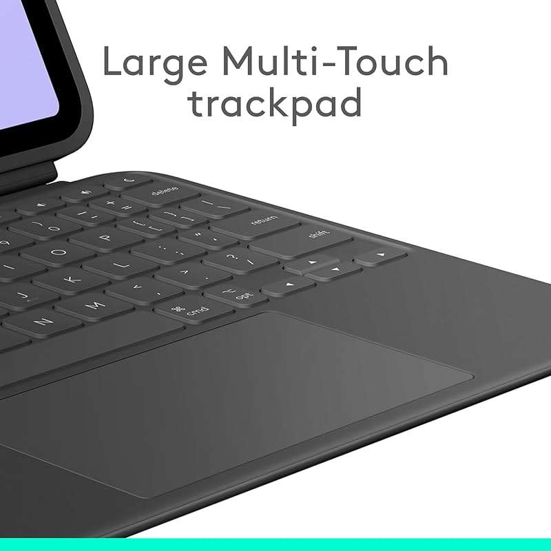 Logitech Combo Touch iPad Pro 11-inch (M4 & M5)(2024 & 2025) Keyboard Case - Detachable Backlit Keyboard with Kickstand, Comfortable Typing, Multi-use Mode - Midnight Black - Image 4