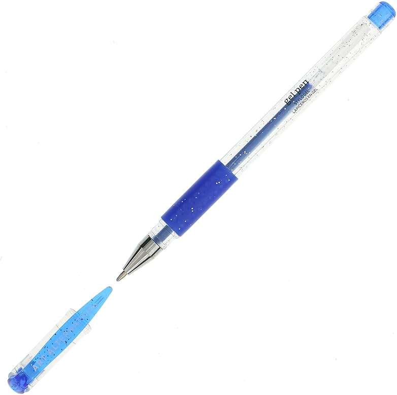 Art Alternatives Gel Pen, Glitter Blue - Ballpoint - Non-Smear + Quick Dry - Writing, Drawing, Coloring, Journal, Planner - Image 1