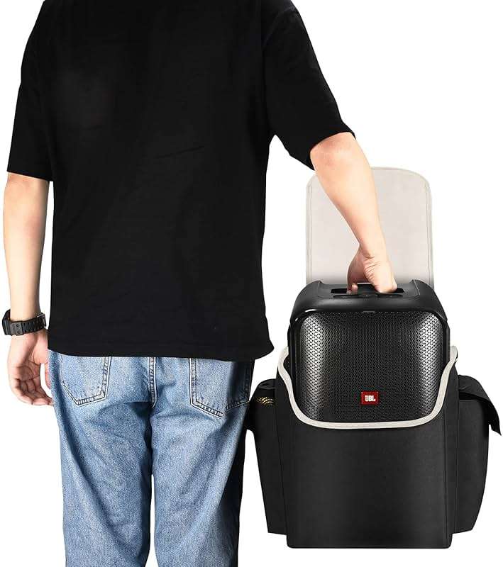 LaiMoney Travel Case for JBL PartyBox Encore Essential Bluetooth Speaker Multifunctional Storage Bag Portable Party Speaker Case with Microphone Storage Bag - Image 4