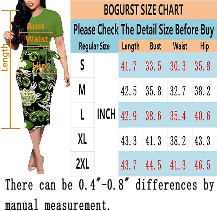 BOGURST Women Midi Bodycon Dress Work Casual Cute Floral Prints Pencil Dresses - Image 4