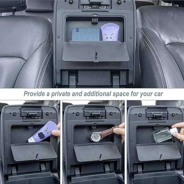 JKCOVER Center Console Hidden Box Organizer Compatible with 2024 2025 2026 Toyota Tacoma Accessories Armrest Secret Compartment Press to Open and Close（Patented Design） - Image 2