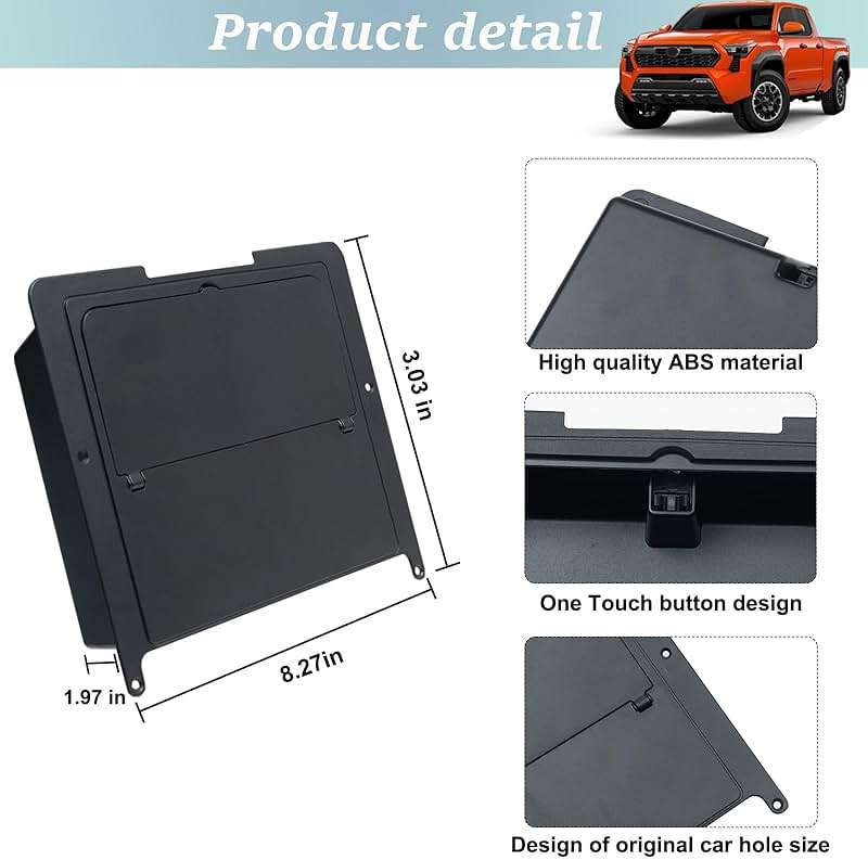 JKCOVER Center Console Hidden Box Organizer Compatible with 2024 2025 2026 Toyota Tacoma Accessories Armrest Secret Compartment Press to Open and Close（Patented Design） - Image 3