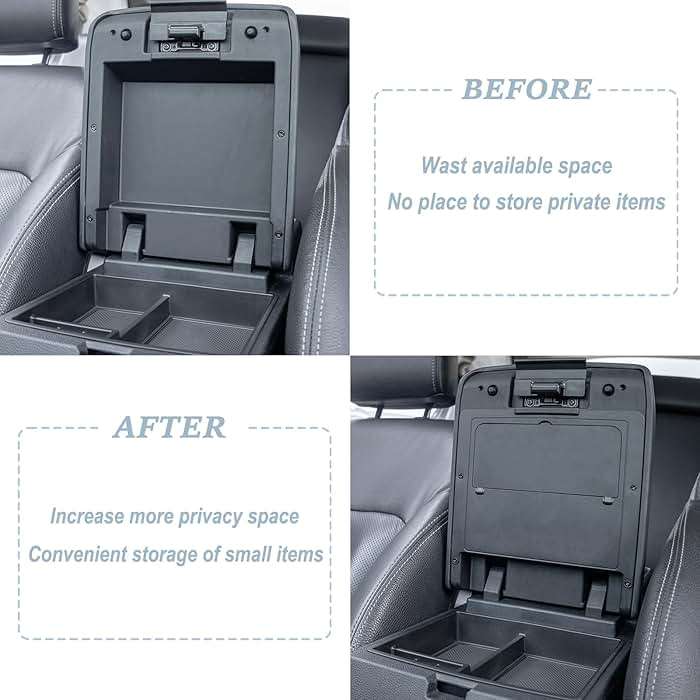JKCOVER Center Console Hidden Box Organizer Compatible with 2024 2025 2026 Toyota Tacoma Accessories Armrest Secret Compartment Press to Open and Close（Patented Design） - Image 4