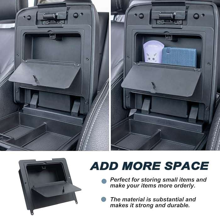 JKCOVER Center Console Hidden Box Organizer Compatible with 2024 2025 2026 Toyota Tacoma Accessories Armrest Secret Compartment Press to Open and Close（Patented Design） - Image 5