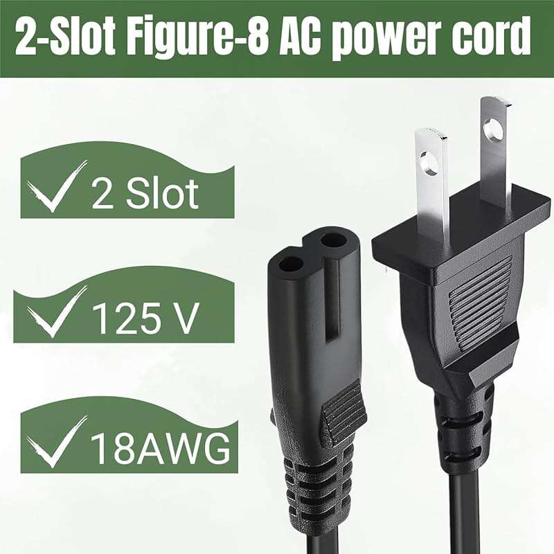 Power Cord Charger Cable 10Ft Compatible with JBL PartyBox 100 110 200 300 310 710 1000 On-The-Go Speaker JBL Bar 2.1 3.1 5.1 9.1 Soundbar JBL Boombox 3 Speaker Replacement 2 Slot Devices Supply Cord - Image 4