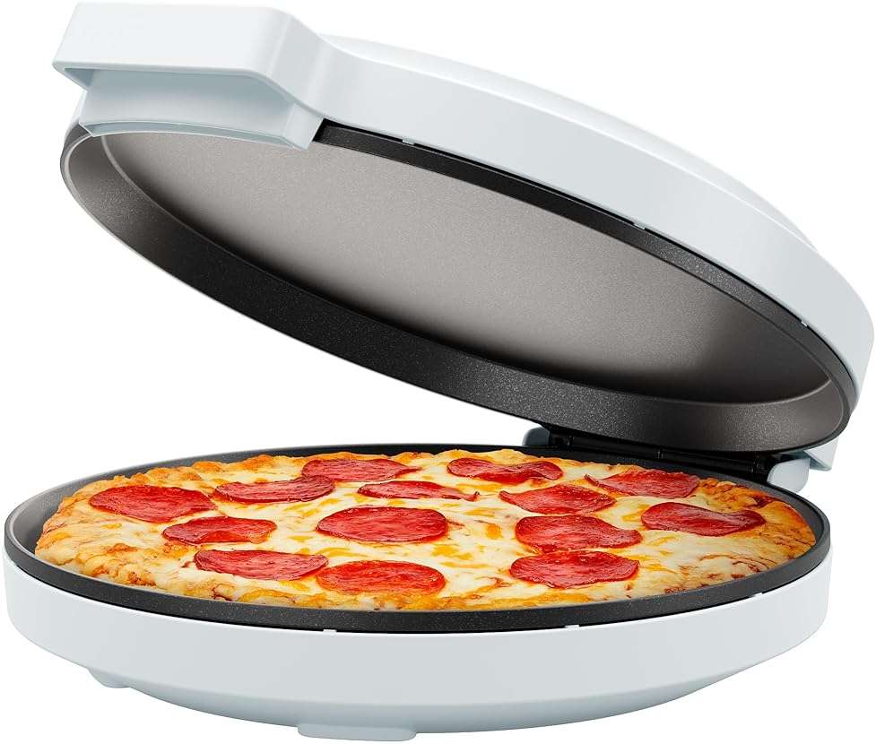 Chefman Everything Maker & Pizza Oven – 1440W Countertop Electric Pizza Maker with 12” Nonstick Cooking Plates, Plus Makes Quesadillas, Omelettes and More, with Indicator Lights and Vertical Storage - Image 1