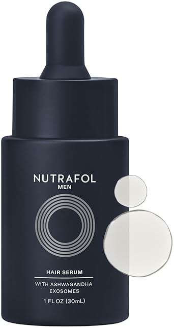 Nutrafol Men's Hair Serum, Clinically Tested to Support Visibly Thicker Hair and Scalp Coverage, Lightweight and Non-Greasy, for Daily Use - 30mL, 1 Bottle - Image 1