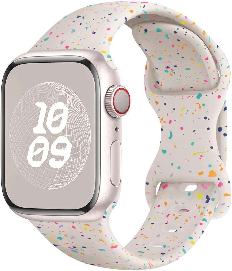 Sport Bands for Apple Watch Band 40mm 41mm 38mm 44mm 45mm 46mm 42mm iWatch Bands for Women Kids Men,Cute Recycled Plastic Silicone Strap for Apple Watch Series 11 10 9 8 7 6 5 4 3 SE 3/2nd Ultra 49mm - Image 1