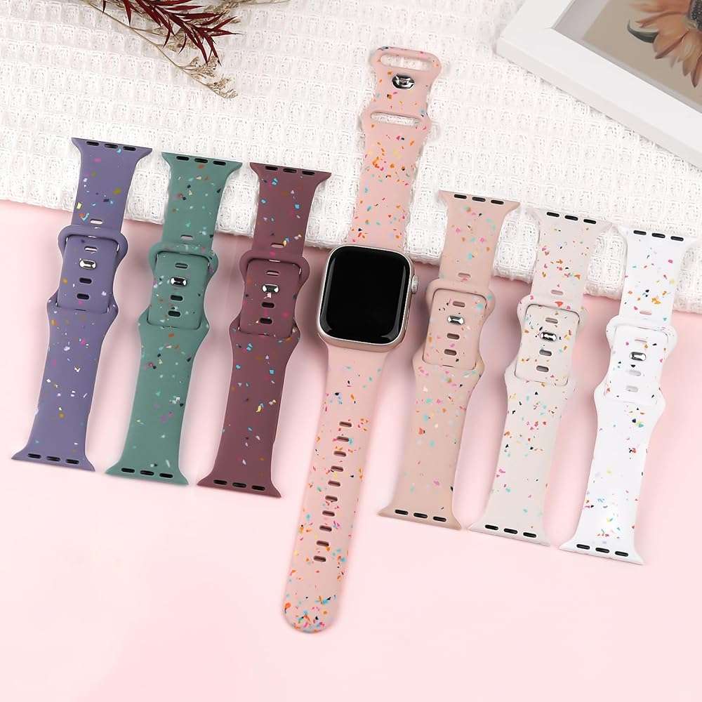 Sport Bands for Apple Watch Band 40mm 41mm 38mm 44mm 45mm 46mm 42mm iWatch Bands for Women Kids Men,Cute Recycled Plastic Silicone Strap for Apple Watch Series 11 10 9 8 7 6 5 4 3 SE 3/2nd Ultra 49mm - Image 6