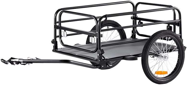 VEVOR Bike Cargo Trailer, 88/100/160 lbs Load Capacity, Heavy-Duty Bicycle Wagon Cart, Foldable Compact Storage with Universal Hitch - Image 1