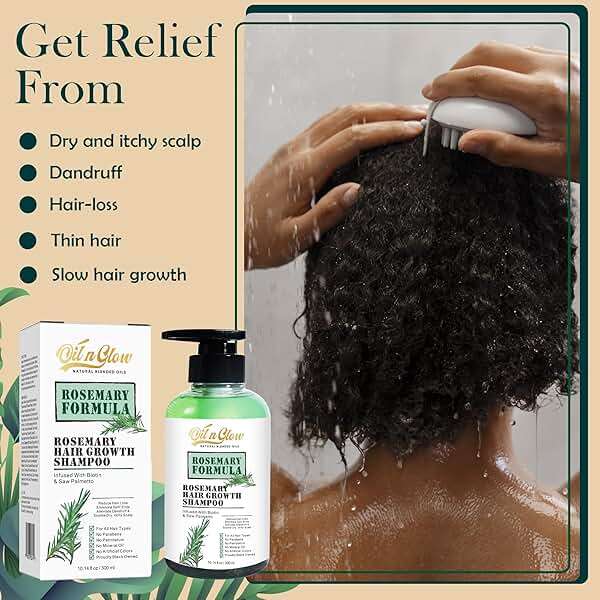 OilnGlow USDA Organic Rosemary Shampoo For Hair Growth For Thickening & Strengthening for Men & Women with Biotin, Scalp DHT Blocker Saw Palmetto For Thinning Hair Loss 10 Fl. Oz- Fragrance Free - Image 8