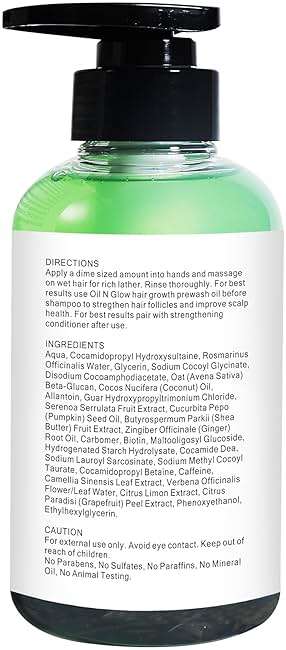 OilnGlow USDA Organic Rosemary Shampoo For Hair Growth For Thickening & Strengthening for Men & Women with Biotin, Scalp DHT Blocker Saw Palmetto For Thinning Hair Loss 10 Fl. Oz- Fragrance Free - Image 9