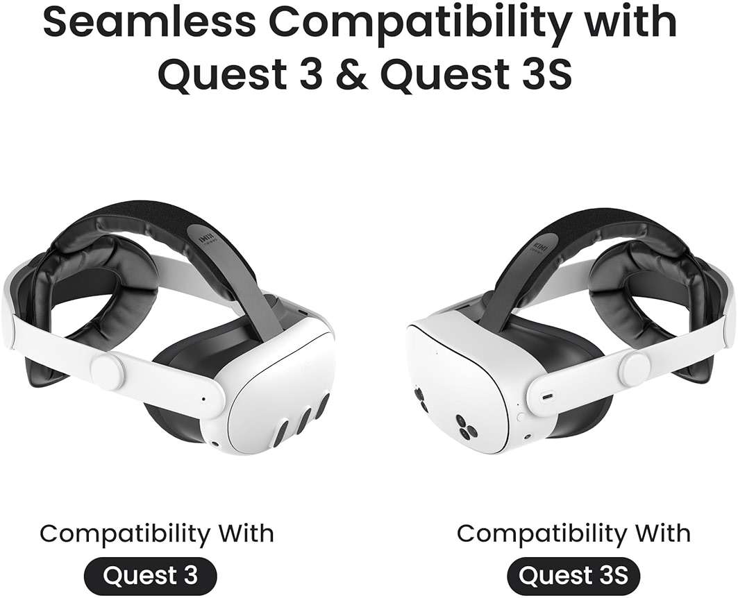 KIWI design K4 Head Strap, VR Headset Accessories for Meta Oculus Quest 3/3S, Non-Battery & Enhanced Support & Adjustable & Comfort Strap Gift for Kids and Adults - Image 5