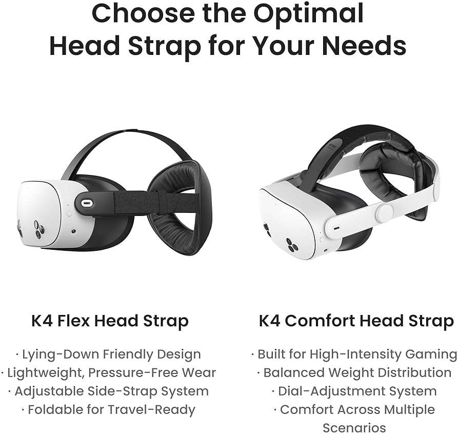 KIWI design K4 Head Strap, VR Headset Accessories for Meta Oculus Quest 3/3S, Non-Battery & Enhanced Support & Adjustable & Comfort Strap Gift for Kids and Adults - Image 7
