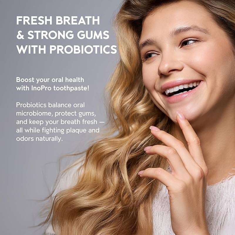 InoPro Whitening Hydroxyapatite Toothpaste with Probiotic for Sensitive Teeth, Fluoride Free Enamel Repair Remineralizing Toothpaste, SLS Free, Baking Soda, Coconut Oil, 5oz - Image 4