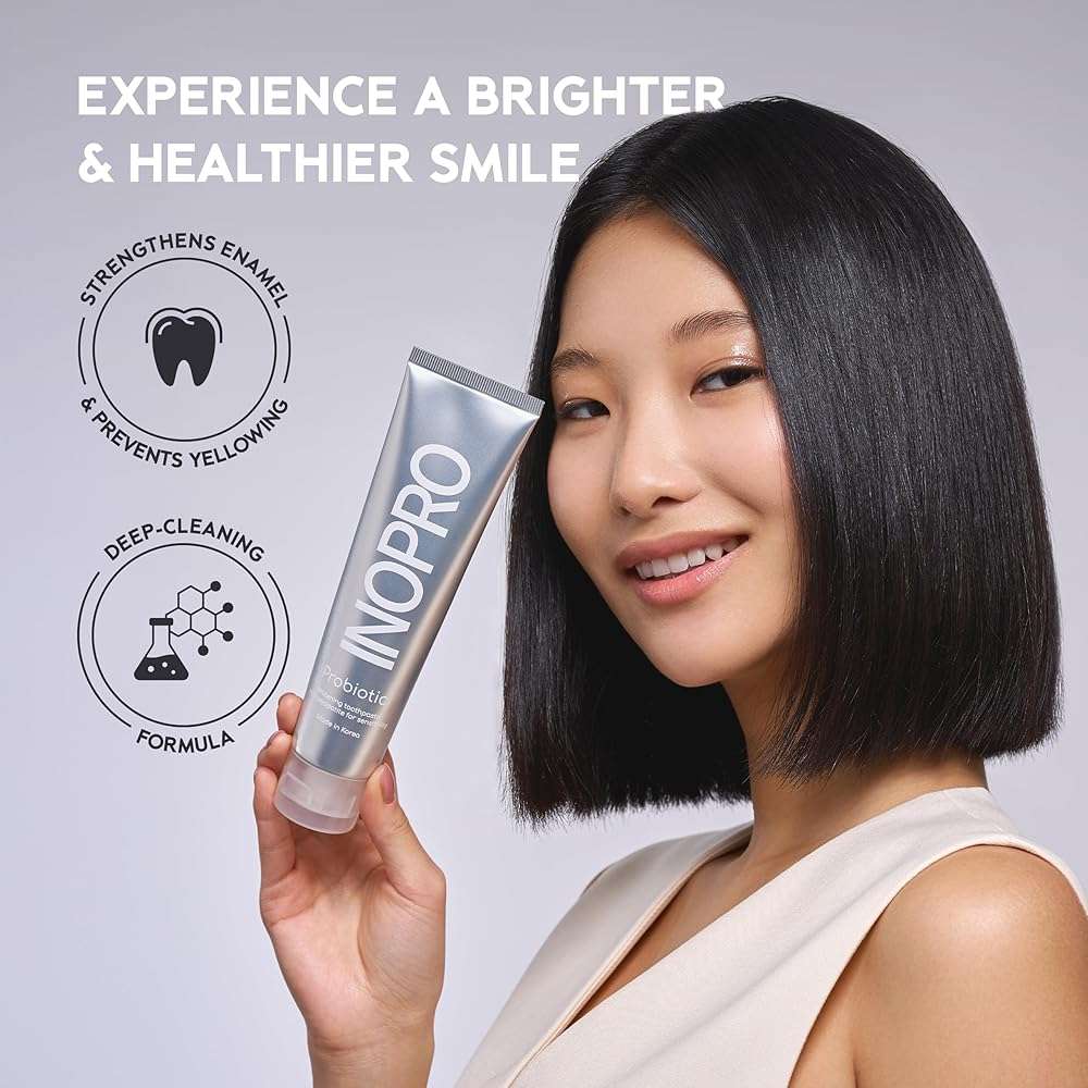 InoPro Whitening Hydroxyapatite Toothpaste with Probiotic for Sensitive Teeth, Fluoride Free Enamel Repair Remineralizing Toothpaste, SLS Free, Baking Soda, Coconut Oil, 5oz - Image 6