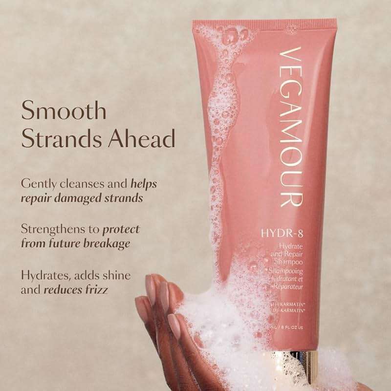 Vegamour HYDR-8 Essentials Kit Includes HYDR-8 Hydrate and Repair Shampoo & Conditioner and HYDR-8 Deep Moisture Repair Mask - Image 5
