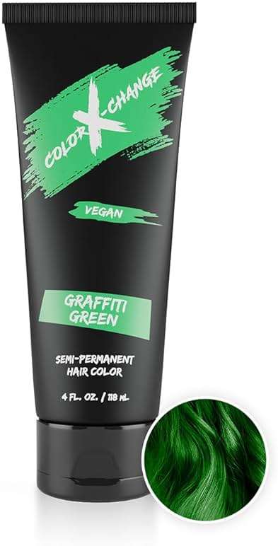Color X-Change Semi-Permanent Hair Color - Graffiti Green - Vegan, PPD & Ammonia-Free - Image 1