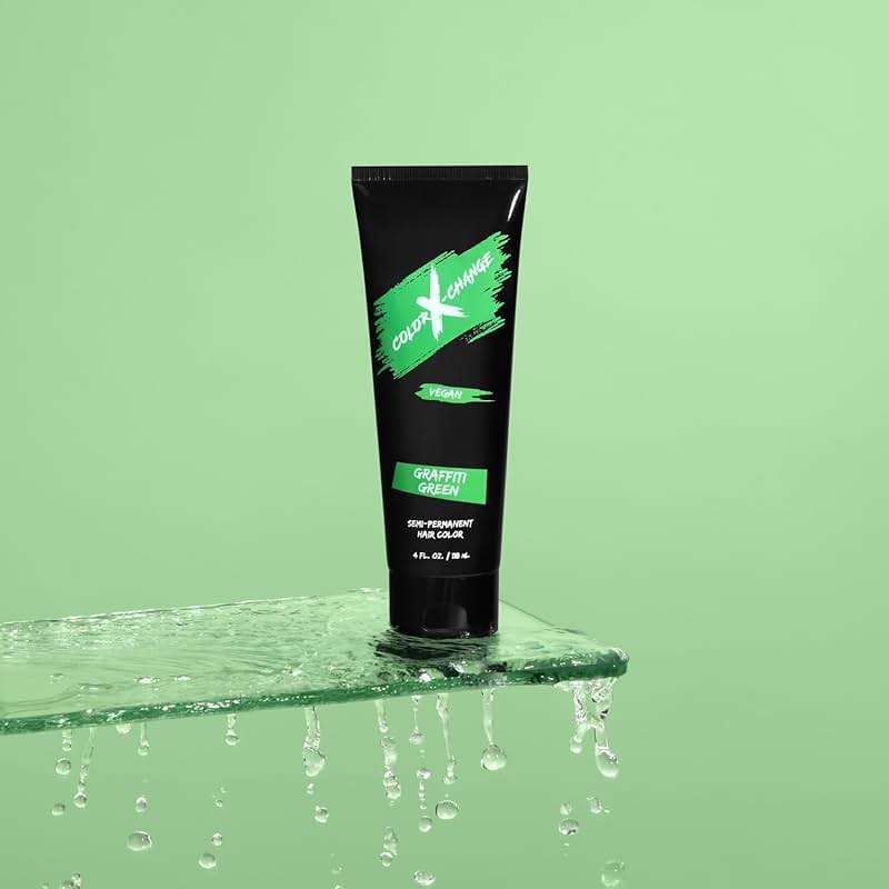 Color X-Change Semi-Permanent Hair Color - Graffiti Green - Vegan, PPD & Ammonia-Free - Image 2