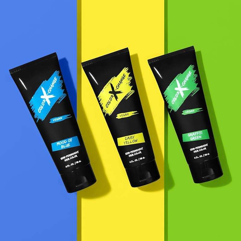 Color X-Change Semi-Permanent Hair Color - Graffiti Green - Vegan, PPD & Ammonia-Free - Image 3